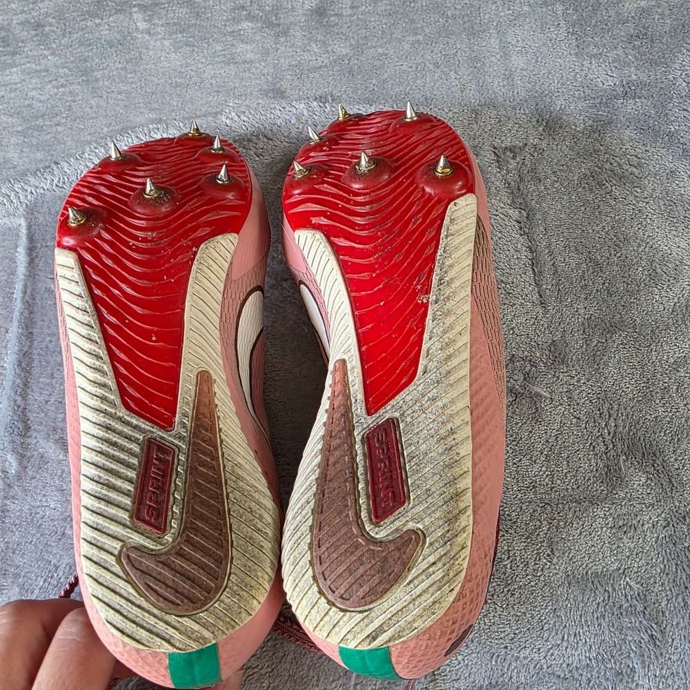 Nike Zoom Rival Sprint Track Spikes Red Stardust Ivory HQ2061-600 Mens Sz 6.5 - Picture 2 of 5